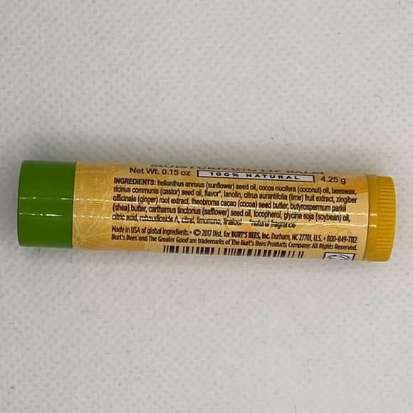 NEW Lot of 6 Burt's Bees Ginger Lime Moisturizing Lip Balm 100% Natural - Picture 3 of 8